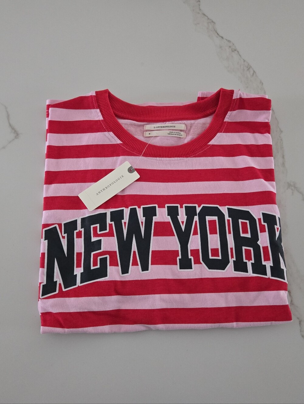 NWT By Anthropologie Long-Sleeve Stripe City Top